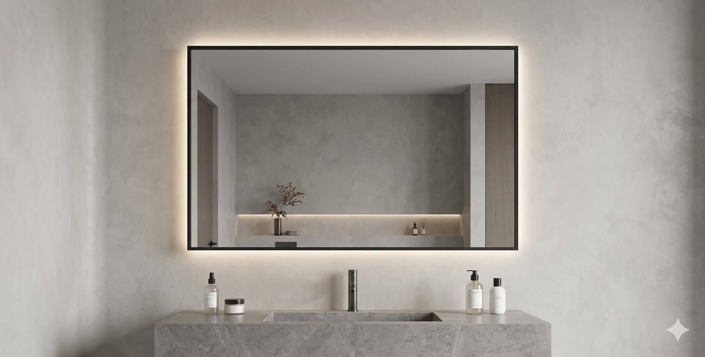 LED bathroom mirror conceptual scene for project supply