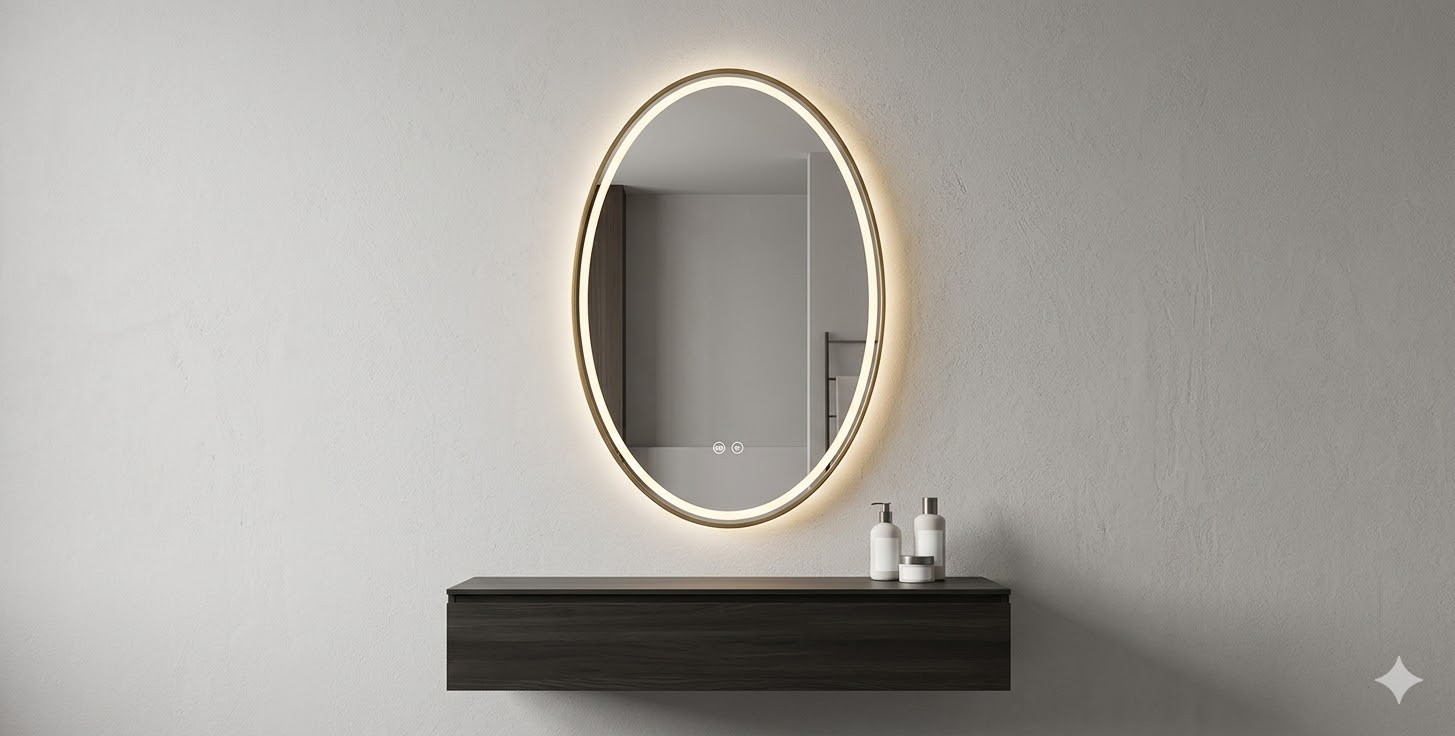 LED bathroom mirror conceptual scene for project supply