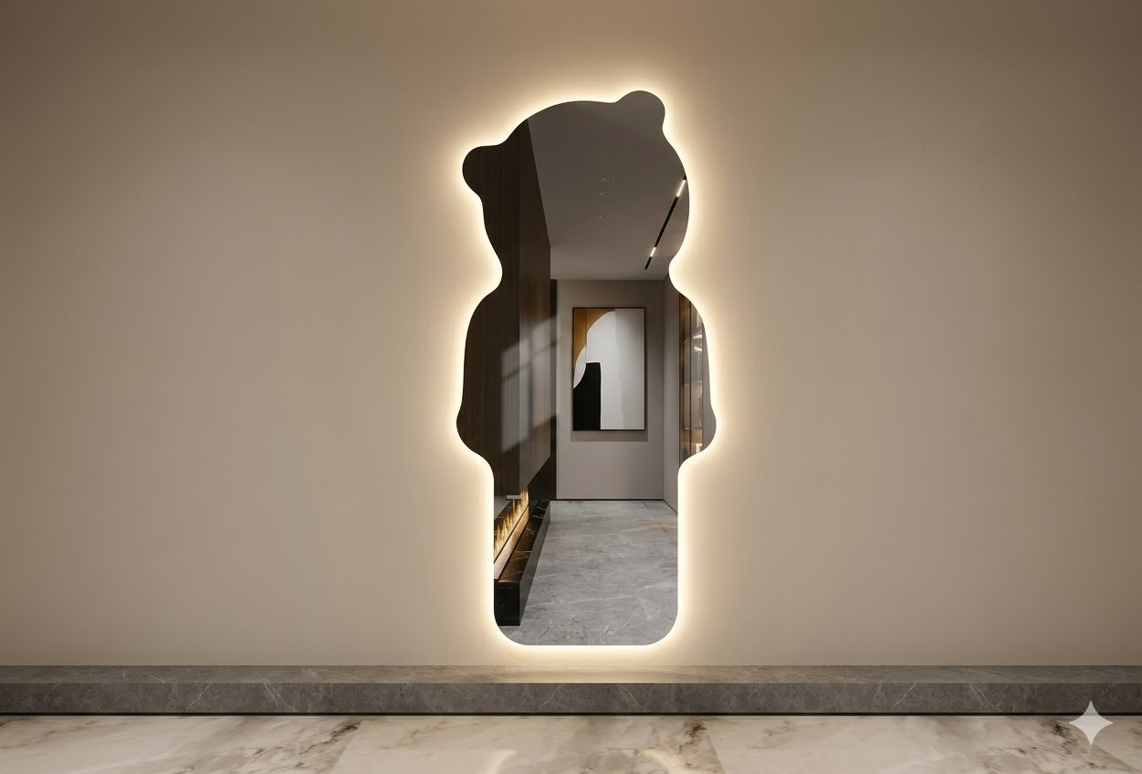 LED bathroom mirror conceptual scene for project supply