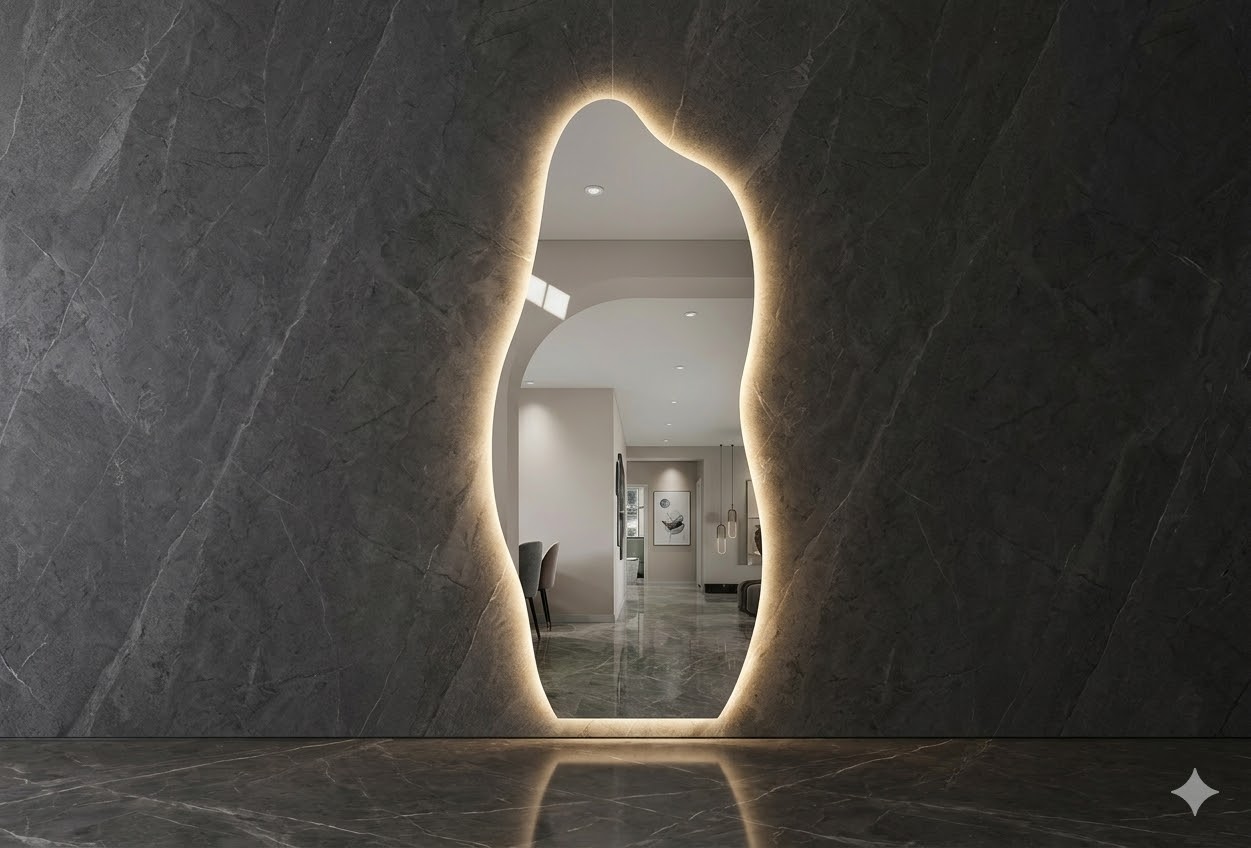 LED bathroom mirror conceptual scene for project supply