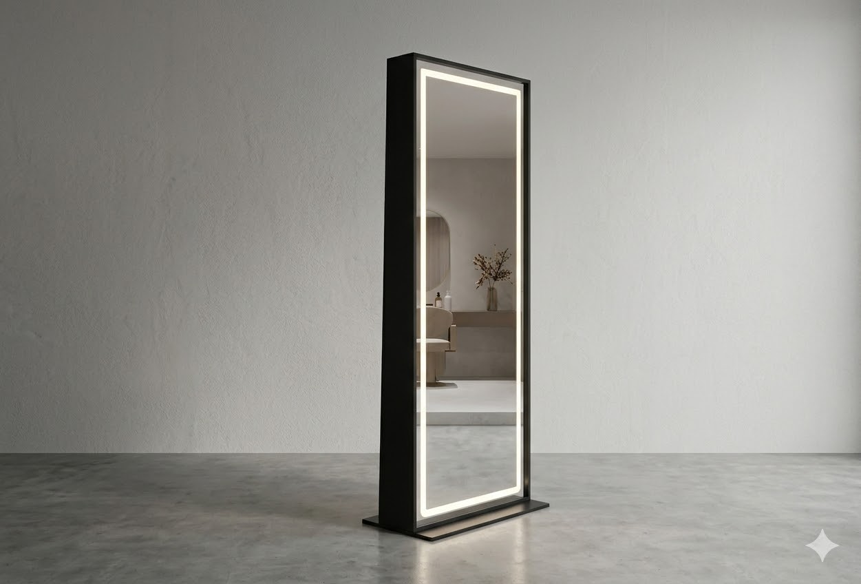 LED bathroom mirror conceptual scene for project supply