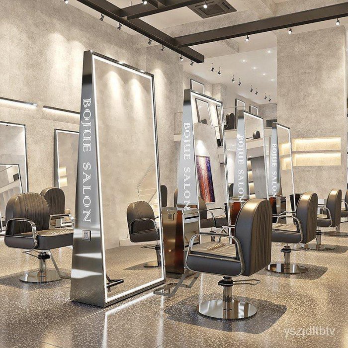 Salon mirror station for commercial beauty project supply