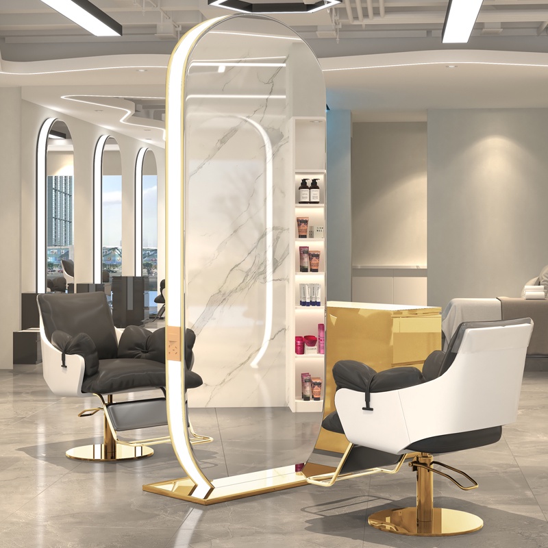 Salon mirror station for commercial beauty project supply
