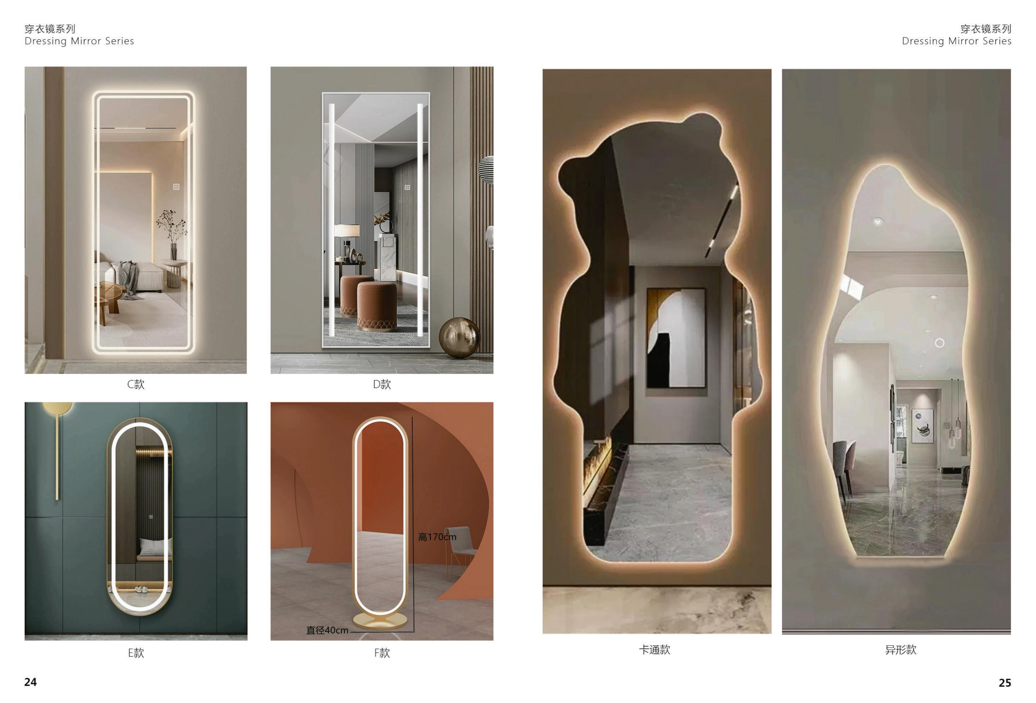 LED bathroom mirror specification reference image