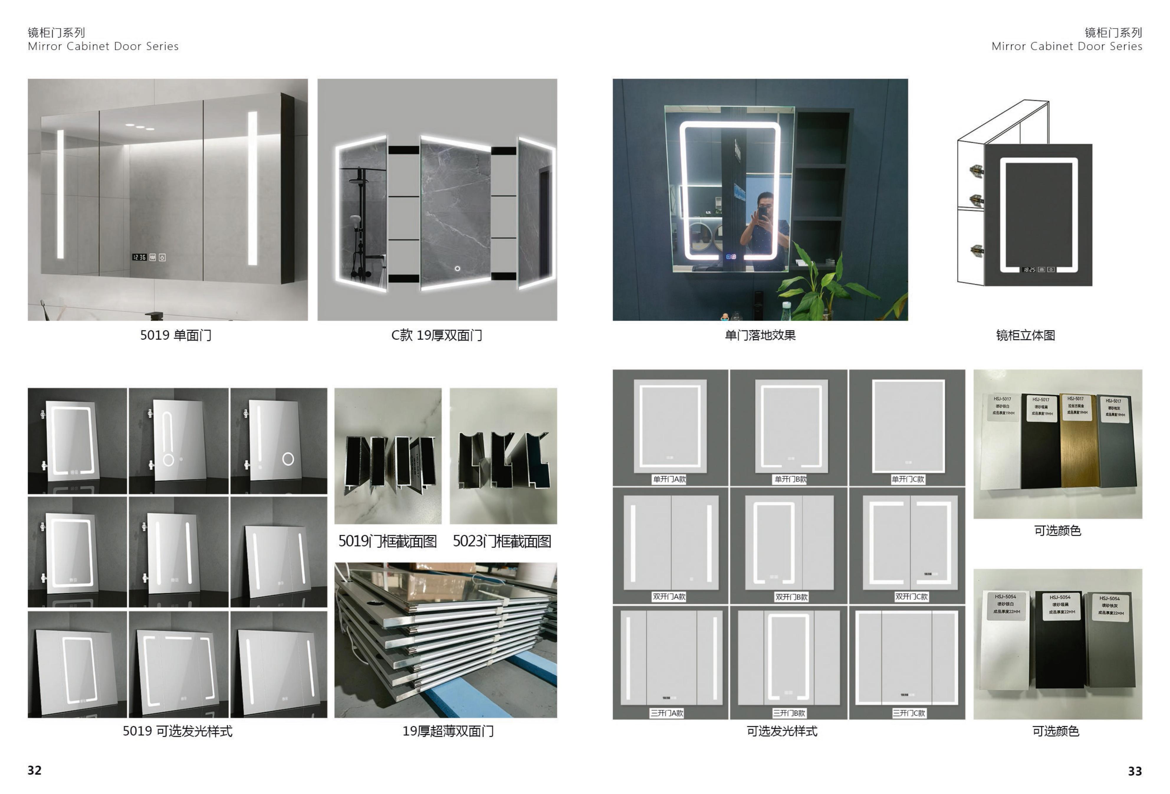LED bathroom mirror specification reference image