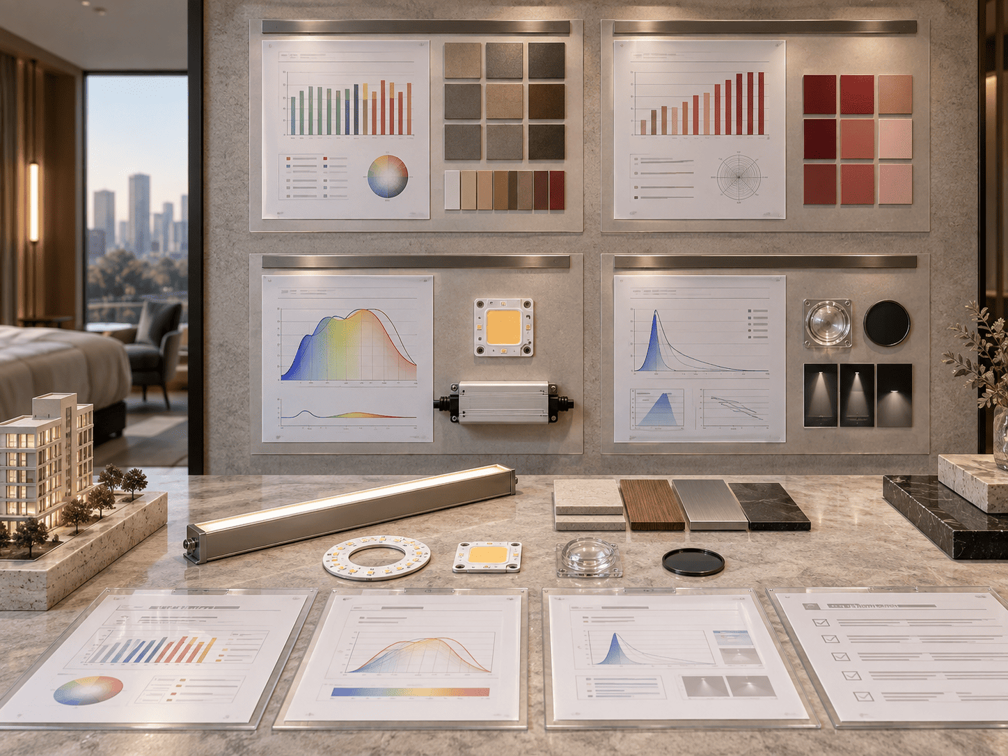 Procurement verification for full-spectrum healthy lighting